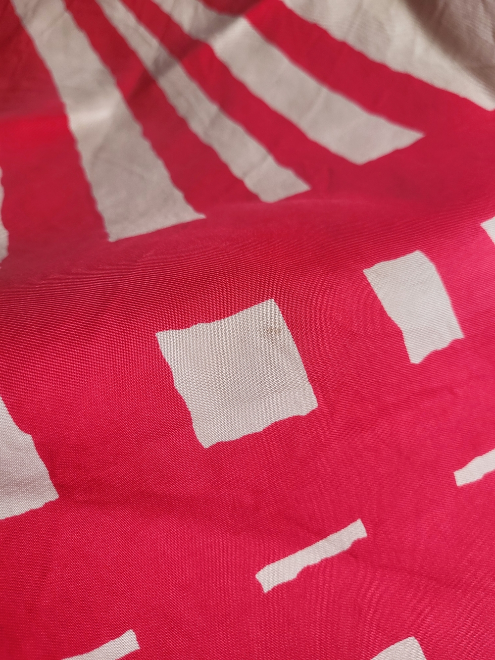 Pierre Balmain Pink and Cream Signature Square Scarf - Picture 5 of 9